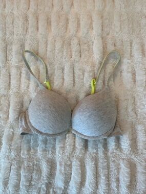 Aerie Gray and Neon Yellow Bra Size 34B